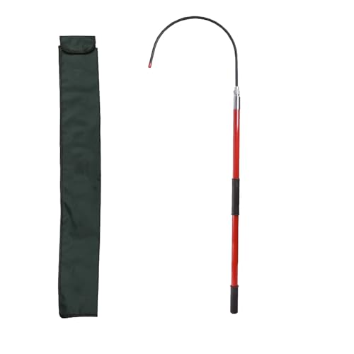 Crochet de sauvetage électrique isolant contre l'électrocution avec perche rouge de 1,5 m