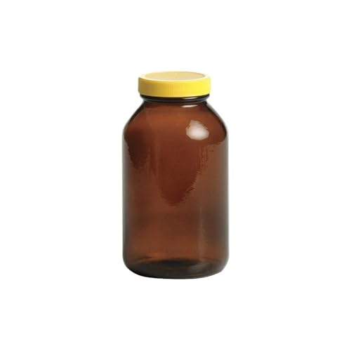 Glass Bottle, 1000mL, Amber, PK12