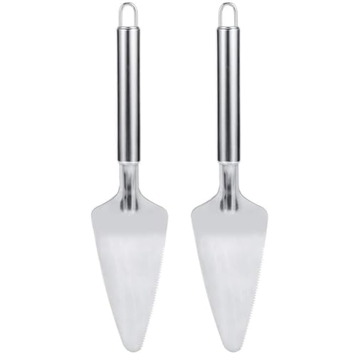 Pala per Torta da 2 Pezzi, Utensile da Cucina Essenziale, Seghettato su un Lato, Ideale per Chef Destrimani o Mancini, Posate in Acciaio Inossidabile, Tagliatorta per