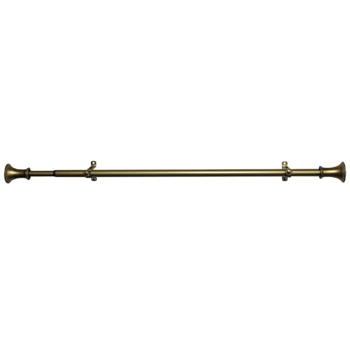 Image of Decorative Window Curtain Rods with Finials, 28 to 48 Inches, 0.75 Diameter - Camino Fairmont - Lightweight & Easy to Install, Adjusts Telescopically to Fit Any Window by Achim Home Decor