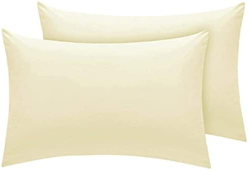 Egyptian Cotton 200 Thread Count Pillow Cases 2 Pack (Cream)