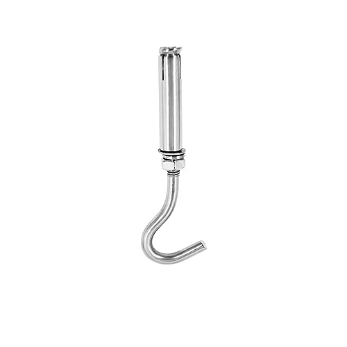 Image of Concrete Wall Hook, 304 Stainless Steel Expansion Hook,Concrete Hook,Open Cup Hook, Heavy Duty Hooks Expansion Bolts for Concrete Brick Wall 5 Pack M6