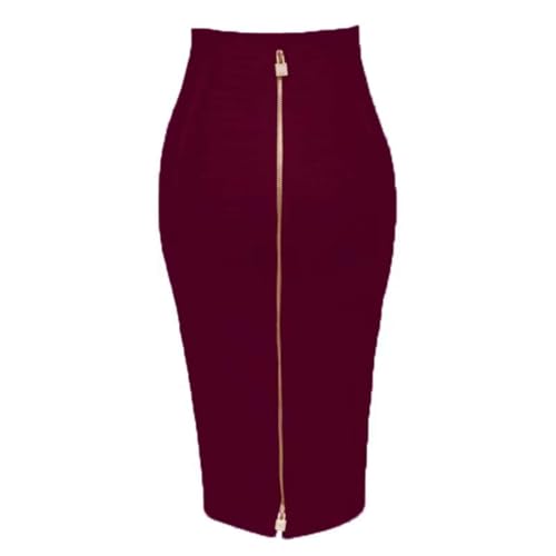 Jupe femmes été coloris bordeaux en taille 48 pour adulte