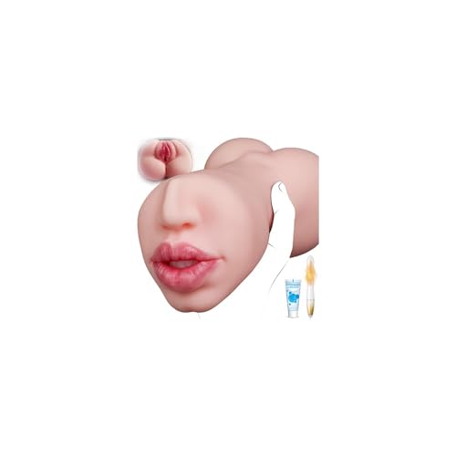 Image of Realistic Pocket Pussy Male Masturbator,Oral Sex Toy with Thick Flesh and 5D Deep Vagina Mouth Adult Toy,Lifelike Male Stroker Pussy Masturbators Blowjob Adult Sex Toys for Man Masturbation Pleasure