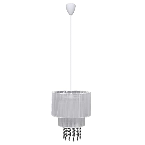 Lámparas de techo colgantes blancas de metal para iluminar tu salón