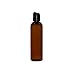 WM (Pack of 24) 4 oz Empty Bottles - Refillable Plastic Container w/Press Disc Cap - PET Plastic Cosmo Bullet Bottle for Travel, Oils, Soap, Shampoo, Lotion, Aromatherapy and More (4 oz, Amber)