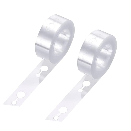 Fita para balões, 2 rolos fita de arco de balão, grinalda de balões transparente Kit, 5 m fita de balão bola de duplo orifícios, para festa de Natal, casamento, aniversário