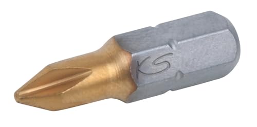 Embout 1/4" TiN KS TOOLS PH3 pour éviter le ripage des vis de 25mm