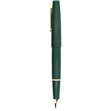 Gullor Color Fountain Pen X80, Simple Design with Converter and Gift Box, Gold Clip, Extra Fine Nib 0.38mm, Green