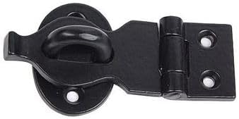 Van Dyke's Restorers Solid Iron Hand-Crafted Hasp for Chests and Trunks, Oil Blackened, 4"
