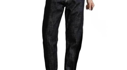 Men's Gray Straight-Leg Jeans, Business Casual Plus-Size Cotton Stretch Jeans4