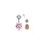 8mm Silver Pink CZ