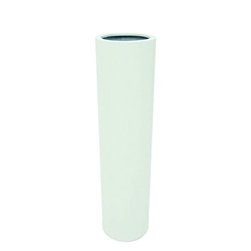 artplants.de Set 2 x Nando, 120cm diameter 30cm White Gloss Plant Pot Planter Flower Pots