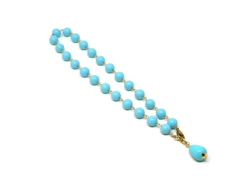 Collier ras-du-cou de style chapelet en turquoise, le cadeau artisanal fait main