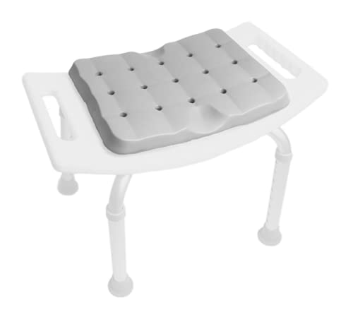 KMINA - Sitzkissen Dusche 35x27x3 cm, 100% Wasserdicht, Kniekissen Garten Grau, Duschsitz, Knieunterlage Gartenarbeit - Made in Europe