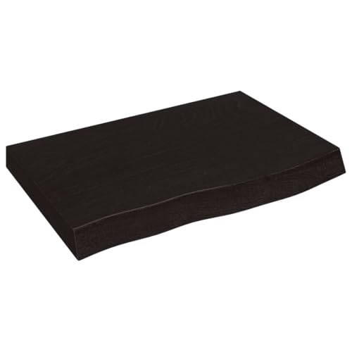 vidaXL Encimera de Baño, Tablero de Mueble Armario Tocador, Superficie de Mesa Escritorio, Estantería para Casa, Madera Maciza Tratada Marrón Oscuro