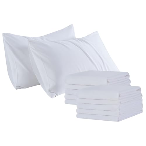 ZPECC Pillow Cases Standard Size 12 Pack - Snow White Pillowcases