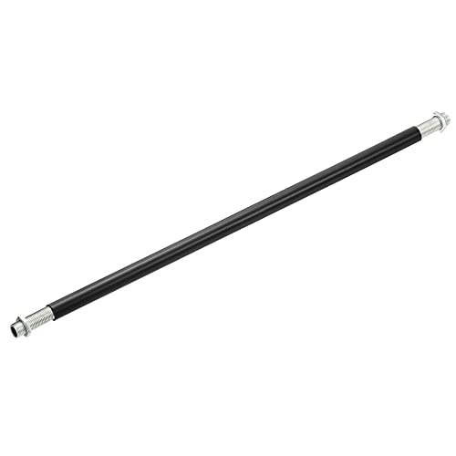 Image of MECCANIXITY Threaded Extension Rod, 11.8 inch Lamp Pipe with Connector Light Fixture Parts for Pendant Light Island Lighting Chandeliers Stems, Black 2 Set