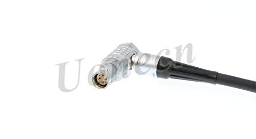 Uonecn Red Epic Scarlet Camera Power Cable D Tap to Right Angle 1B 6 Pin Female Flexible Thin Cord 39''