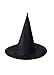Produktbild Hffan Halloween Hat Damen Hexenhut Erwachsene Frauen Kostüm Kopfbedeckung Cosplay Party Kostümzubehör Requisiten Maskerade Zaubererhut Schwarz Hexenhut