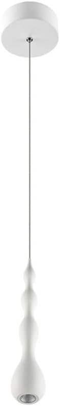 Pemberly Row 5" Lumen Integrated LED Pendant Light, ETL Certified Aluminum Fixture, White Finish, 3000K Dimmable Modern Design, Adjustable Height, Sloped Ceiling Compatible, Energy-Efficient Lighting