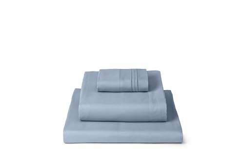 Image of Mellanni Twin XL Sheets Set - 3 PC Iconic Collection Bedding | Hotel Luxury, Extra Soft, Cooling Bed Sheets - Wrinkle, Fade, Stain Resistant (Twin Extra Long, Blue Hydrangea)