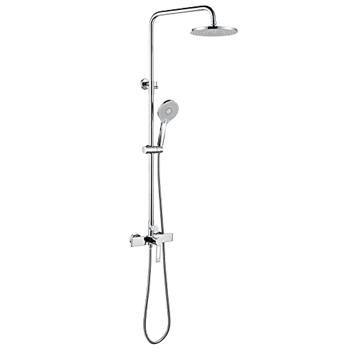 Système de douche à effet de pluie anti-calcaire avec robinet mural ergonomique