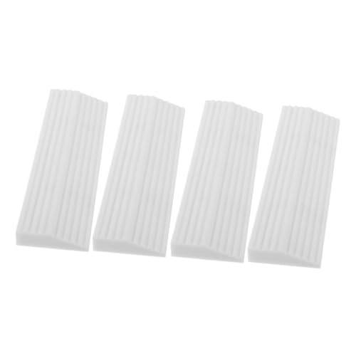 FUNOMOCYA Multi-use Indoor Threshold Ramp 4pcs Rubber Mat for Robot Vacuum Wheelchair Doorway and Steps