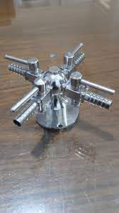 ISKO Gas Tap for Laboratory Four Way Square type All Brass With Stopcock With Adapter (1 Pc.)-image-18