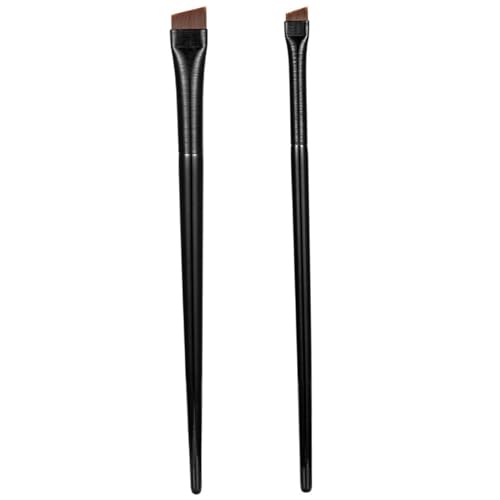 Ben spazzole per il trucco, pennello per sopracciglia angolato 2 pc spazzola per eyeliner portatile con maniglia in gomma riutilizzabile setola elastica morbida elastico spazzola tinta per sopraccig