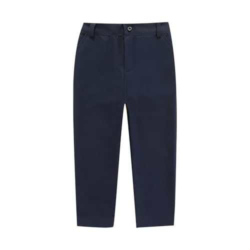 Pantalón de vestir ajustable con pliegues para niños que resiste el uso diario escolar