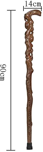 Laska do chodzenia Laska dla osób starszych Laska do chodzenia z litego drewna Drobne rzeźbienie Domniemany pomyślny Akcesoria dla osób starszych Długość 90 cm 4 style Łatwe do przycięcia innovate