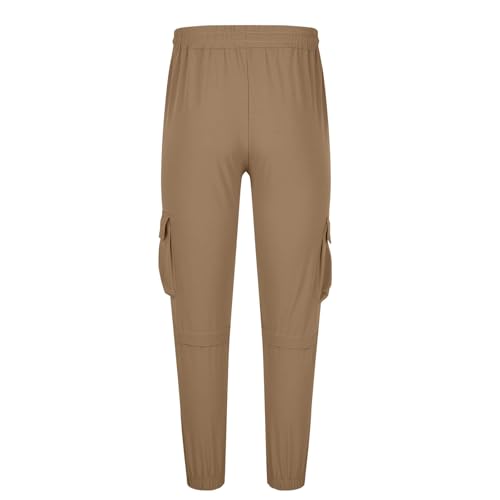 Cargo Pants for Men Fashion Y2k Multi Pockets High Street Trousers Elastic Waisted Outdoor Hiking Straight Leg Sweatpant3