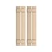 Ekena Millwork SHUBSS11X54SMPR Two Board Spaced Faux Wood Shutters, 23 1/2"W x 70"H, Smooth