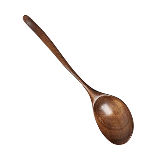 NAMOARLY 1pc Japanese Spoon Oriental Spoon Serving Spoons Non-stick Spoon Long Soup Spoon Appetizer Spoon Drink Spoons China Spoon Ramen Ladle Spoon Soup Spoons Rice Scoop Wood Coffee