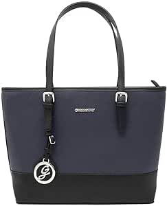 Gallantry | Sac à Main Femme Bicolore Grande Capacité XL Bleu Noir