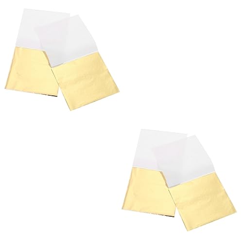 NUOBESTY 2sets Cyan Sheets Imitation Foil Sheets Craft Foil DIY Supplies Handcraft Accessories 200sheets*2