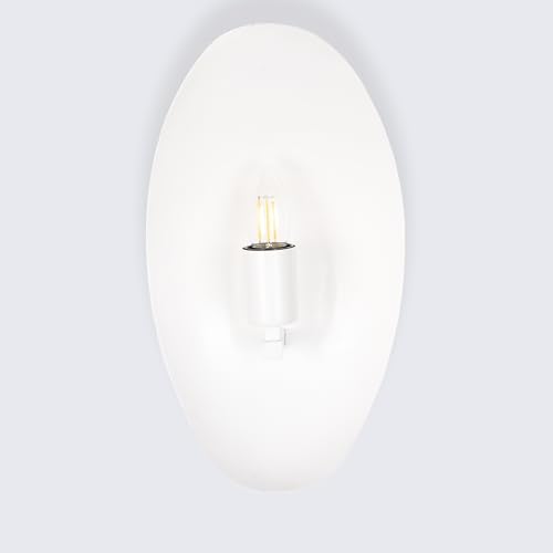 Image of BENE Apia Mild Steel Indoor Modern Wall Light, E-27 Base Wall Lamp for Home Decor - Living Room, Bedroom, Hallway, Staircase, Foyer, 36 cm (White, Pack of 2)