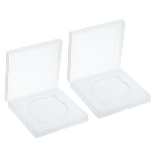 PATIKIL 77mm Lens Filter Case, 2pcs Camera Filter Case Portable Lens Filter Box Water Resistant Dustproof Plastic for Photography Filter Storage