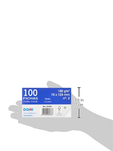 Miquelrius Flashcards - 100 Cartes D'Étude Blanc 75x125 Mm | Papier Offset 200 G/m²