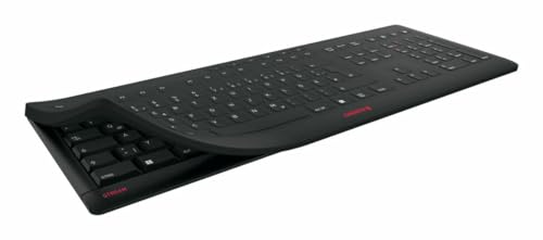 Clavier sans fil plat CHERRY STREAM PROTECT protection silicone amovible noir pan-nordique