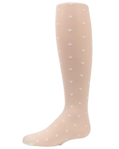 MeMoi Polka Dot Heart Sheer Girls Tights2