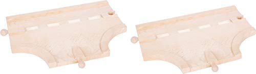 small foot 10810 World Straßen-Set natürlichem Holz, Zwei Kreuzungen, kompatibel mit Allen gängigen Holzeisenbahnen
