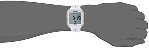 Armitron Sport Unisex 40/8417PBL Digital Chronograph Rose Gold-Tone and Powder Blue Perforated Silicone Strap Watch