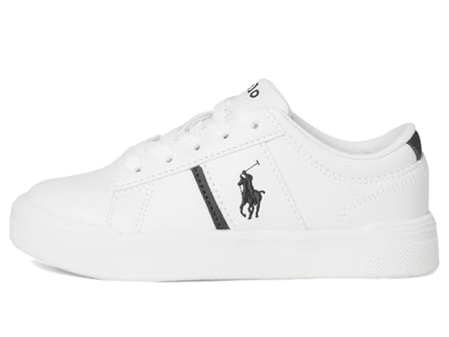 Polo Ralph Lauren Kids Womens Frazier (Little Kid) White/Navy 12 Little Kid M4