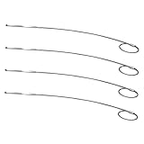 UKCOCO 4 piezas Brochetas de Acero Inoxidable para Barbacoa Reutilizables Resistentes al para Carne Pollo y Parrilla para Picnic y