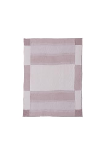Image of Barefoot Dreams CozyChic Costa Block Stroller Blanket, Chai Multi, 30 inchx40 inch