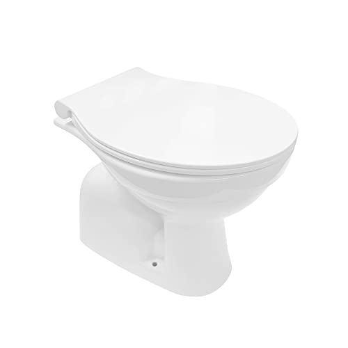 Toilette Abfluss Boden Stand-WC + Aufputzspülkasten + SoftClose Deckel – Bild 3