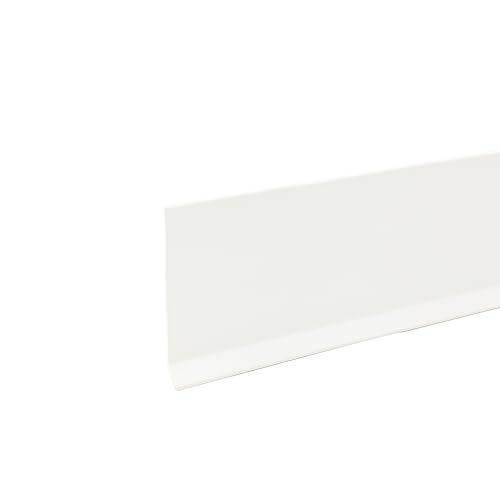 Image of Mohawk Vinyl Cove Wall Base Molding Trim in White 4 inch Vinyl Cove; 48 inch Lengths; 30 Pieces (120') per Carton