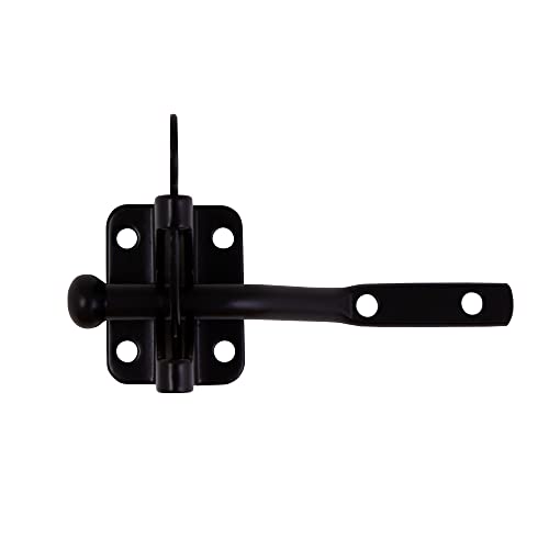 Image of Design House 189407-MB Self-Locking Heavy Duty Gate Latch 2-Pack Matte Black